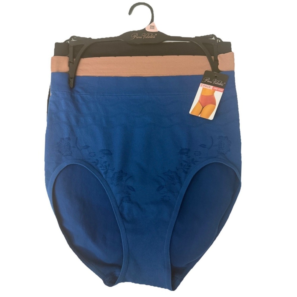 PRIMA VALENTINA Women's 3 Pack Panties Briefs 16022 Seamless One Size New